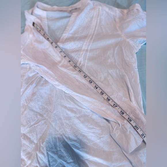 Tantrums Women White Tunic Gauze embroidery. Cottagecore Peasant Blouse - Picture 5 of 9